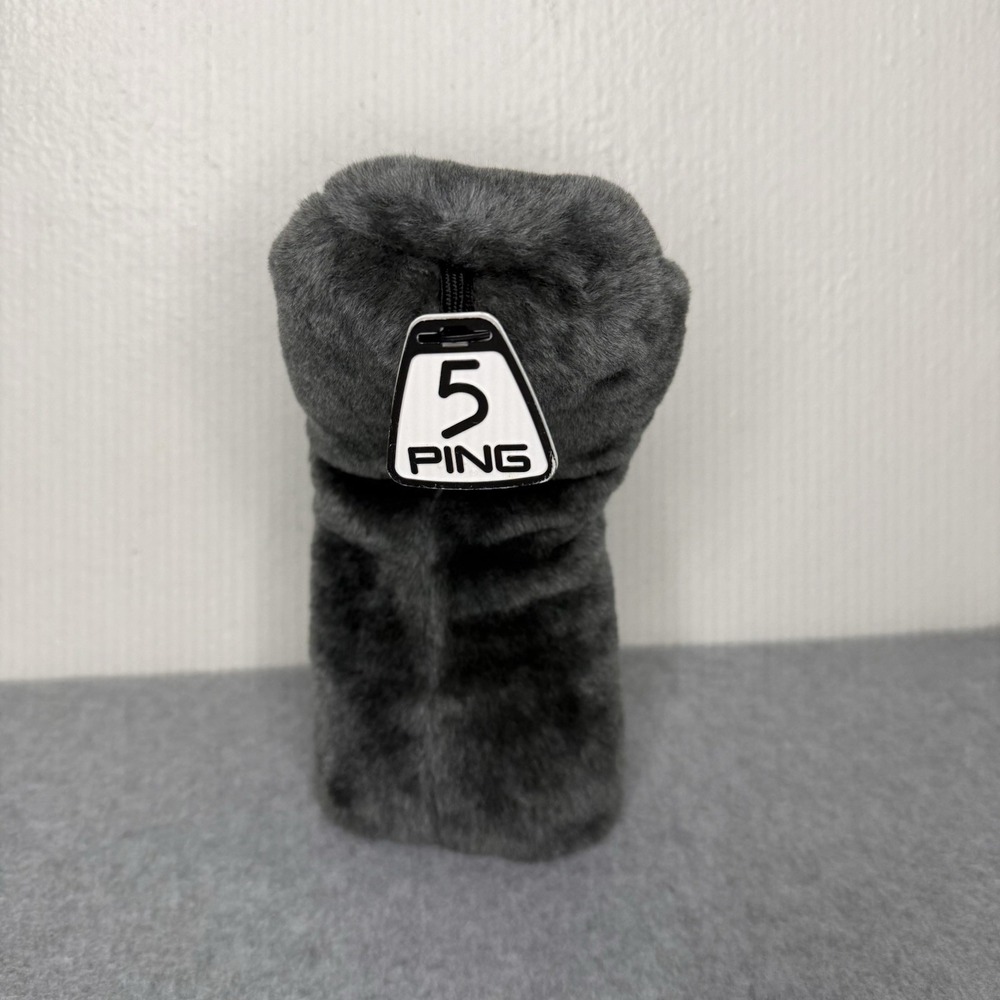 Ping Gray Fuzzy Golf Club Head Cover Number 5 Karsten
